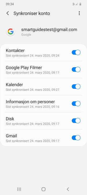 Velg menyknappen