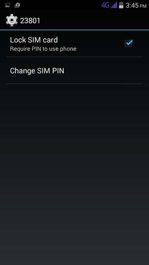 Check the Lock SIM card checkbox and select Change SIM PIN