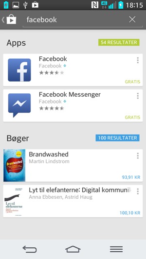 Vælg appen