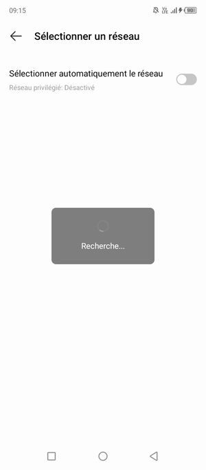 Veuillez attendre la fin de la recherche