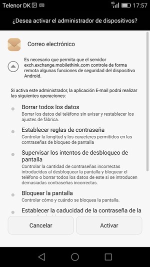 Seleccione Activar