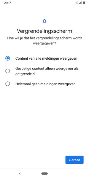 Selecteer uw voorkeursoptie en selecteer Gereed