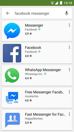Selecteer de app