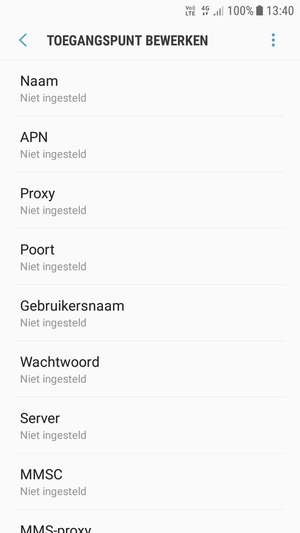 Voer internetgegevens in