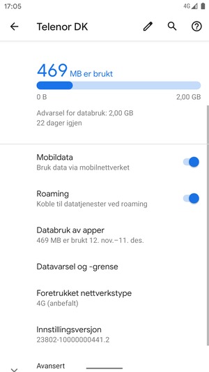 Slå Roaming på eller av