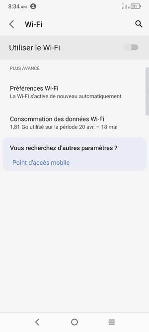 Activer le Wi-Fi