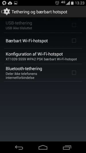 Vælg Konfiguration af Wi-Fi-hotspot