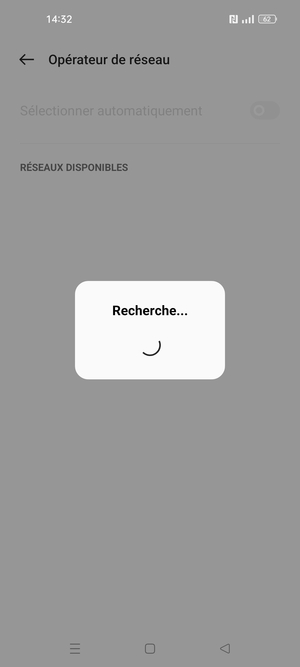 Veuillez attendre la fin de la recherche