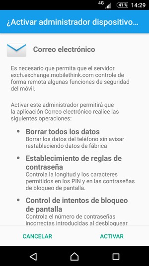Seleccione ACTIVAR