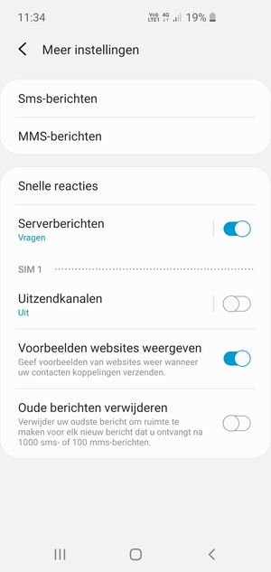 Selecteer Sms-berichten