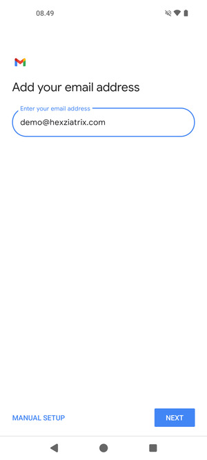 Enter your Email address and select NEXT