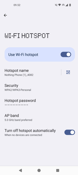Your phone is now set up for use as a modem