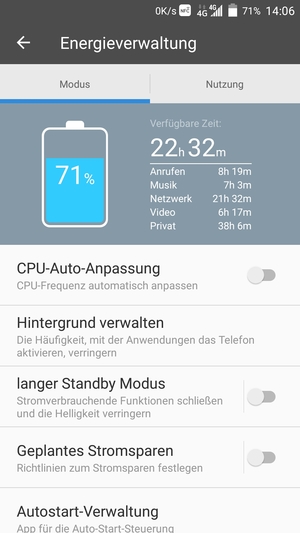 Schalten Sie CPU-Auto-Anpassung ein