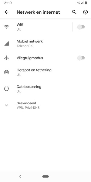 Selecteer Mobiel netwerk