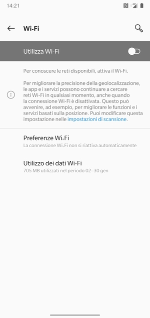 Attiva Utilizza Wi-Fi