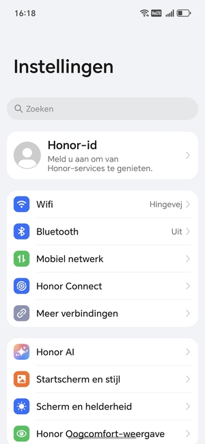 Selecteer Mobiel netwerk