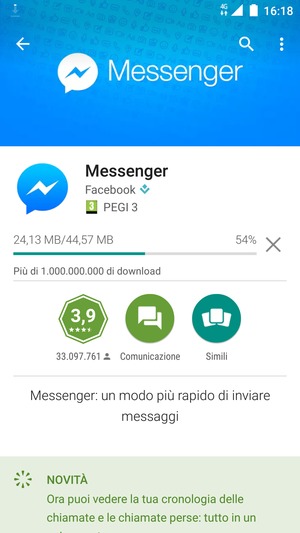 Attendi il completamento del download
