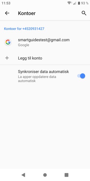 Velg din Google-konto