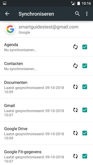 Uw gegevens worden gesynchroniseerd