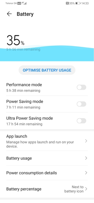 Turn on Power Saving mode