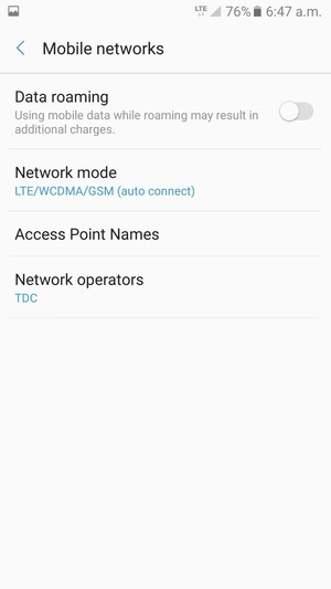 Select Network mode