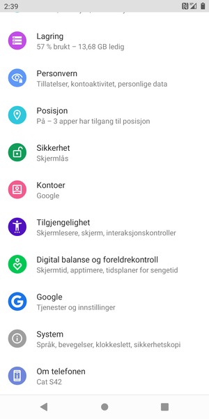 Bla til og velg Posisjon