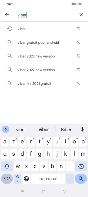 Saisissez le nom de l'appli et sélectionnez Rechercher