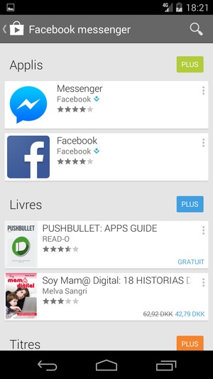 Sélectionnez l'appli