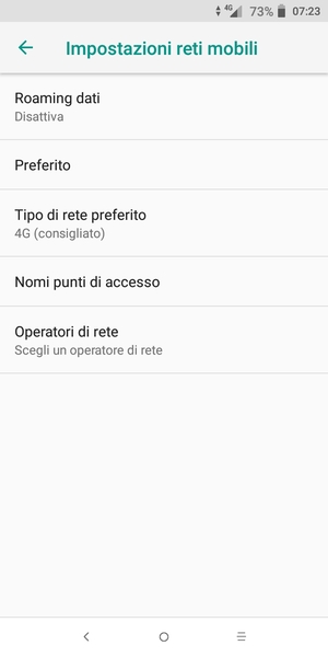 Seleziona Nomi punti di accesso