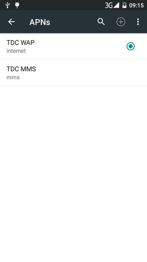 If your screen looks like this, select the New APN button