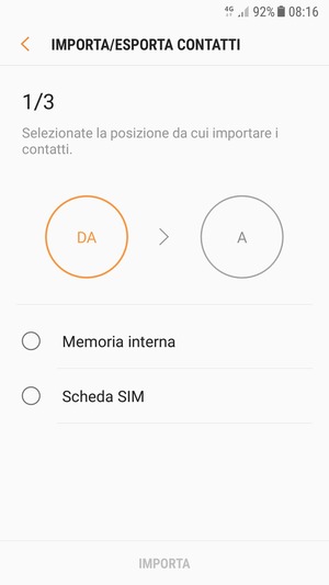 Seleziona Scheda SIM