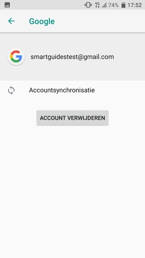 Selecteer Accountsynchronisatie