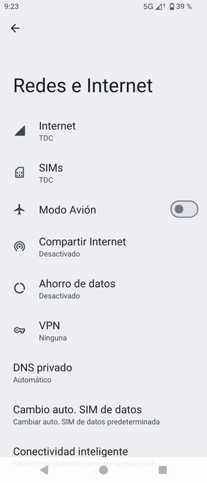 Seleccione Internet