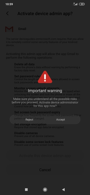 Select Accept