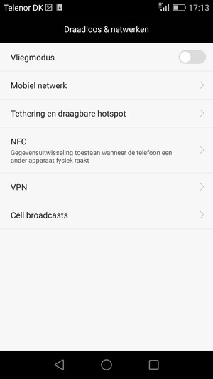 Selecteer Mobiel netwerk