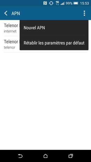 Sélectionnez Rétablir les paramètres par défaut