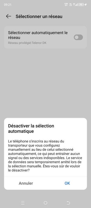 Sélectionnez OK