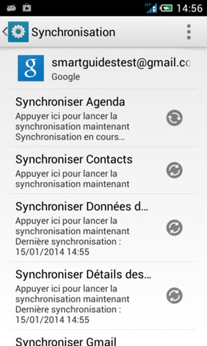 Vos informations seront synchronisées