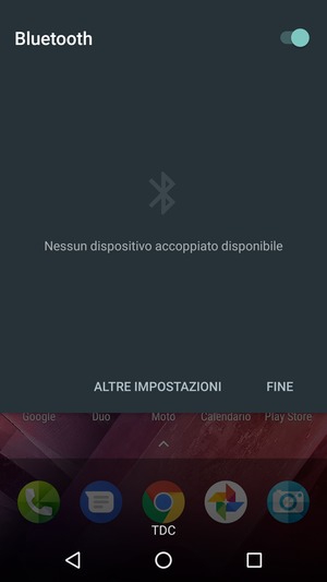 Disattiva Bluetooth