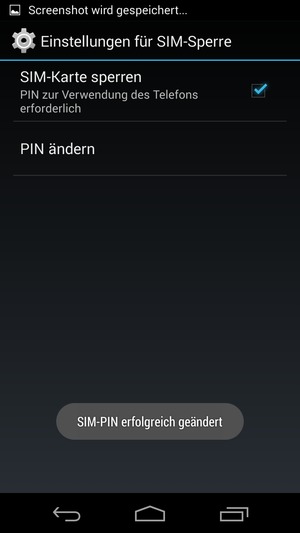 Ihre SIM-PIN wurde geändert