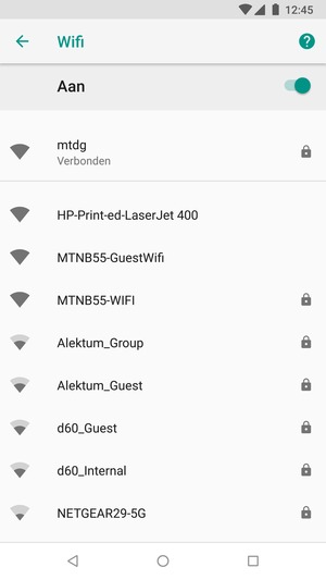 U bent nu verbonden met het WiFi-netwerk