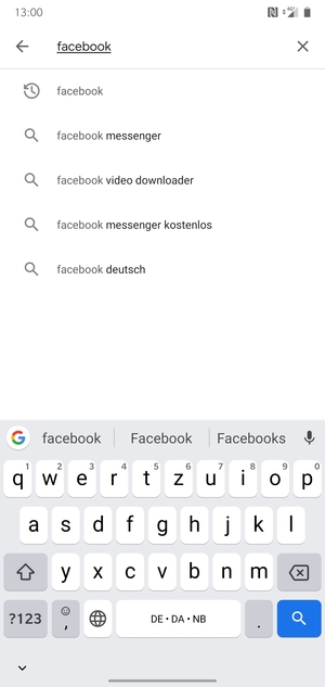 Geben Sie den Namen der App ein und wählen Sie Suchen