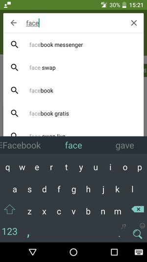 Inserisci il nome dell'app e seleziona Ricerca