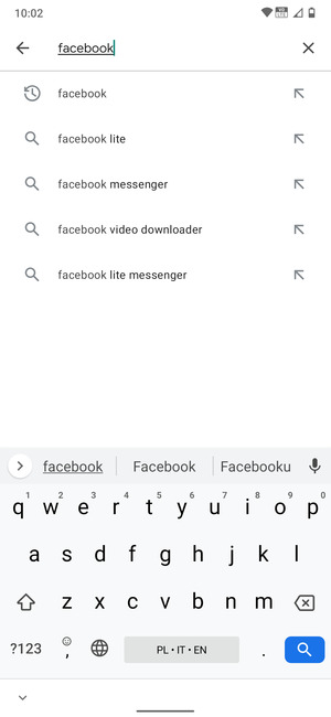 Enter the app name and select Search