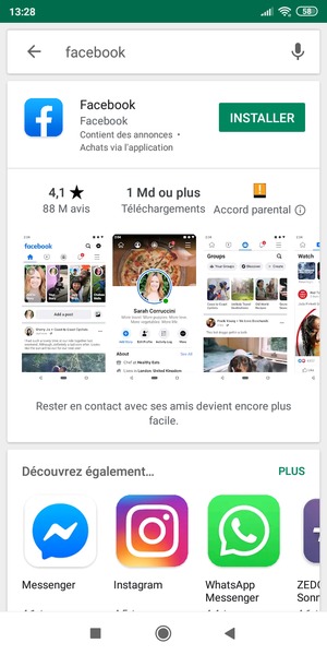 Sélectionnez l'appli