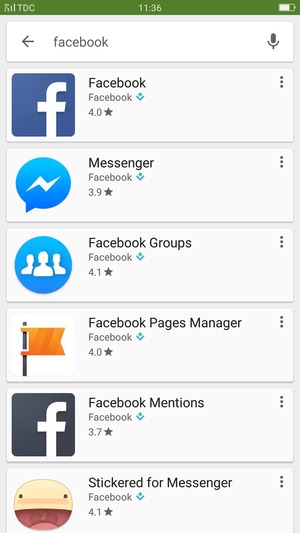 Select the app