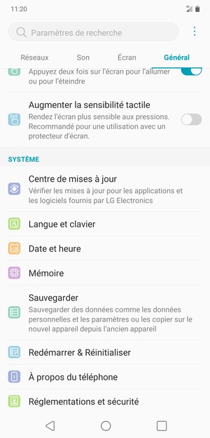 Faites défiler et sélectionnez Sauvegarder