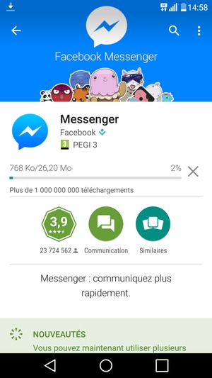 Veuillez attendre la fin de la procédure d'installation