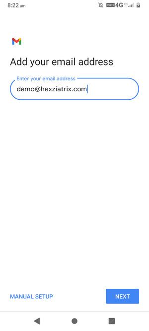Enter your Email address and select NEXT