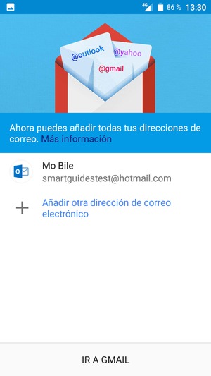 Seleccione IR A GMAIL